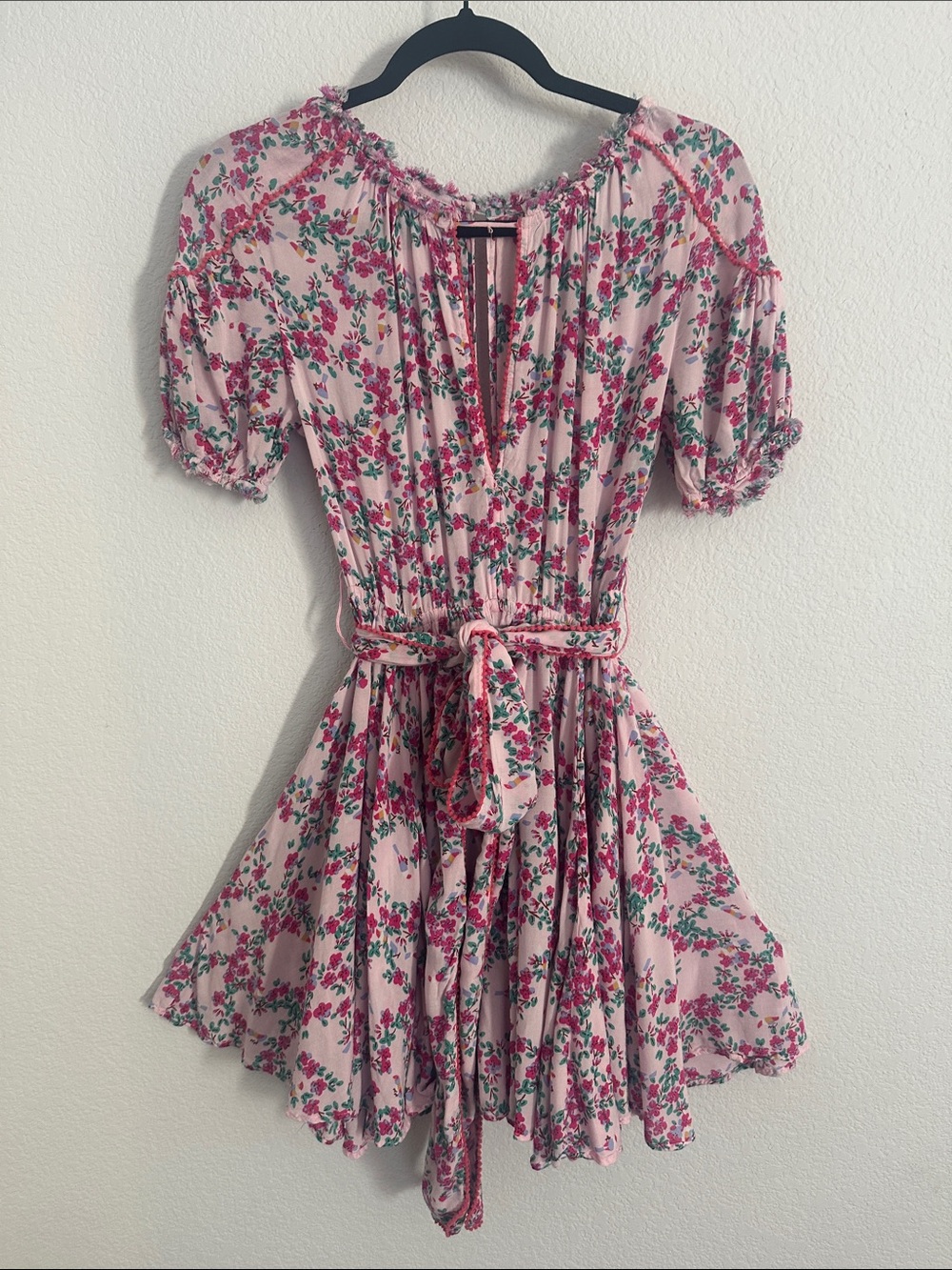 Poupette  st Barth pink vacay dress XS